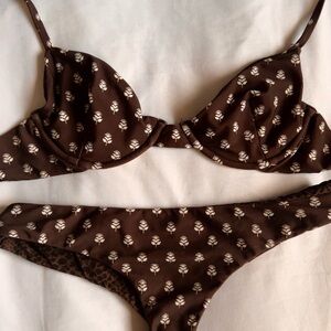 Acacia Swimwear Chocolate Floral Bikini